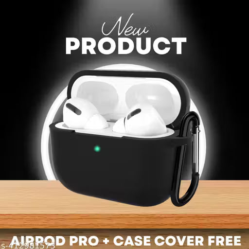 AirPods Pro TWS Bluetooth Earbuds with Silicone Case – Wireless Earphones with HD Sound, Touch Control & 3 Hours Playback (White)