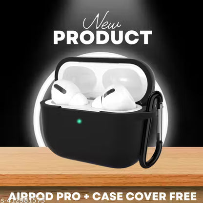 AirPods Pro TWS Bluetooth Earbuds with Silicone Case – Wireless Earphones with HD Sound, Touch Control & 3 Hours Playback (White)