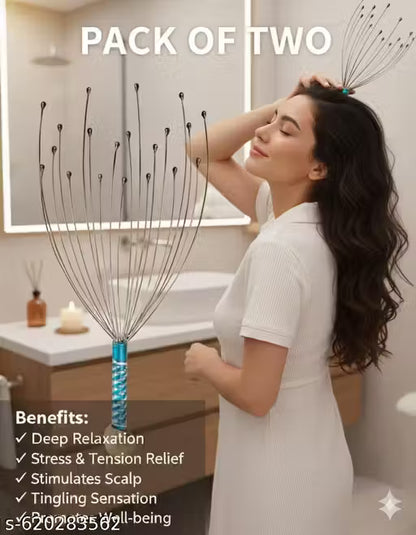 Handheld Scalp Massager Pack of 2 | Full Head Tingling Relaxation Experience